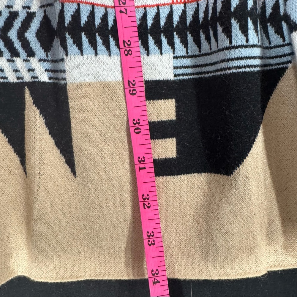 Aztec Patterned Tan Sweater - Picture 9 of 9